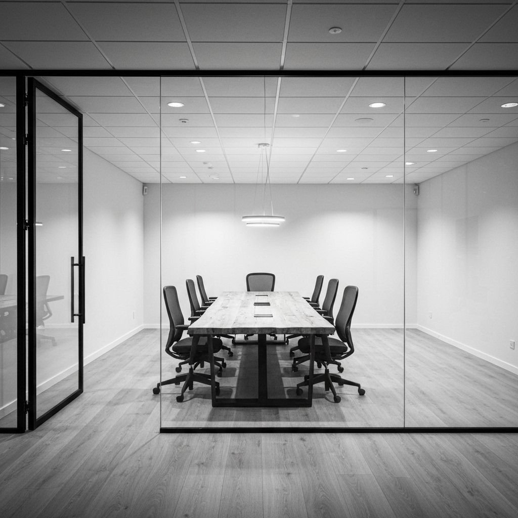 DEVA company studio — modern monochrome workspace